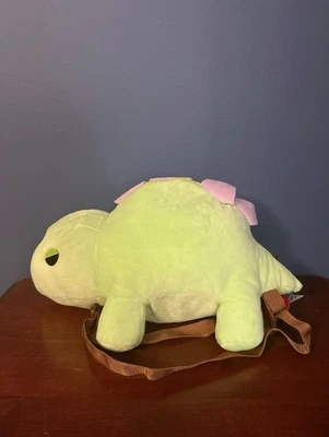 NWT Angry Green Stegosaurus 11.8” Plush Dragon Backpack Round1 - Image 1 of 4