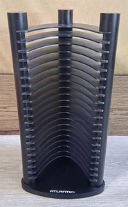 1990s Atlantic Trio 20 CD Stackable Tower Rack Holder Organizer Retro ALL BLACK - Picture 1 of 7