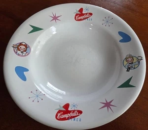 Vintage Campbells Keramik Suppenschüssel mit Rand Atomic 2002 mit Campbell's Kids - Bild 1 von 5