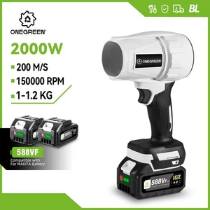 Brushless Electric Turbo Jet Fan Cordless Air Blower 2 Battery For Makita 18V UK - Picture 1 of 17