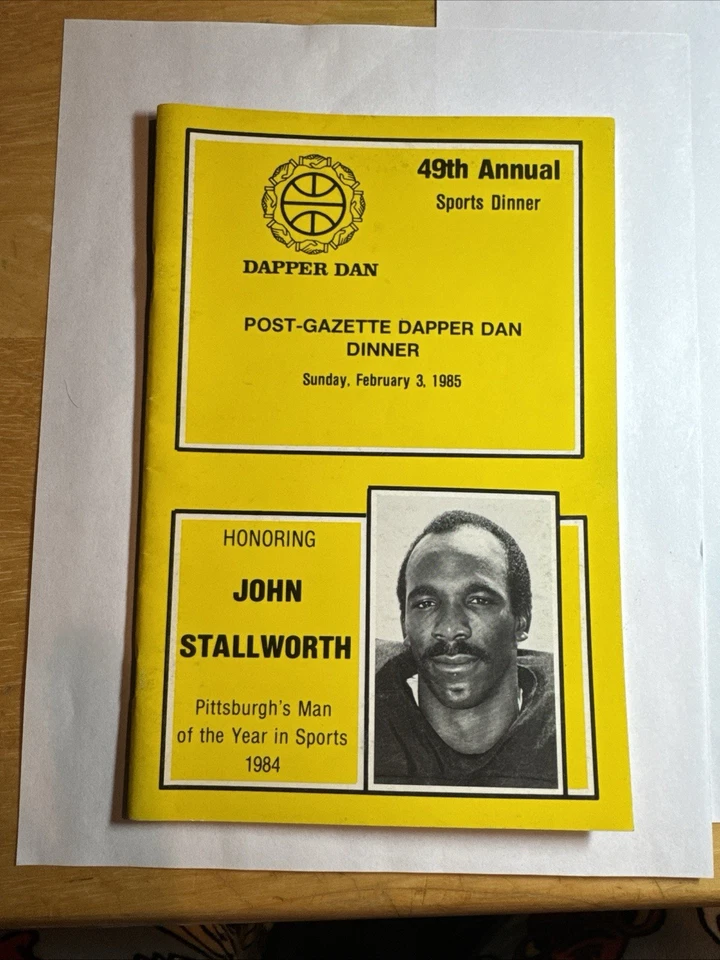 Feb 3 1985 Pittsburgh Dapper Dan Dinner Program Honoring John Stallworth - Image 1 of 1
