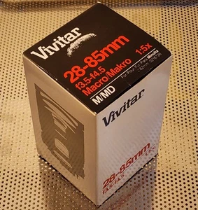Vivitar For Minolta 62mm - 0216726 - 28-85mm Macro 1:5x M/MD Lens - Picture 1 of 7