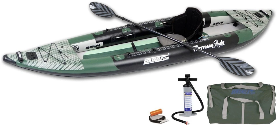Kayak de pesca inflable de vía rápida Sea Eagle 385fta paquete profesional solo pescador Foto 1 de 1