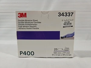 3M 34337 Hookit Flexible Abrasive Sheet P400 Grit New 25 - Picture 1 of 8