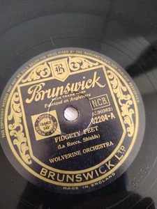 WOLVERINE ORCHESTRA FIDGETY FEET 78RPM BRUNSWICK 02204 - Bild 1 von 4