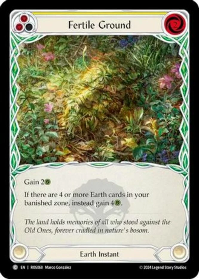 Fertile Ground (Yellow) - Rosetta #ROS068 Flesh & Blood TCG - Image 1 of 1