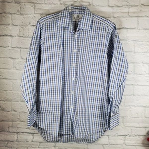 Camisa Harvie & Hudson 17" 43cm Algodón Multicolor A Cuadros Manga Larga Botón - Imagen 1 de 3