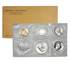 1957 US Silver Proof Set in Original Mint Envelope   Free US Shipping - Picture 1 of 1