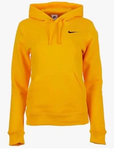 Sudadera con capucha Nike Club Pullover polar (interior) para mujer-amarillo brillante/dorado-talla L-talla - Imagen 1 de 12
