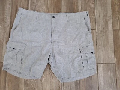 Claiborne Mens Linen Blend Casual Falt Front Shorts In Size 50. Inseam 9" - Image 1 of 4