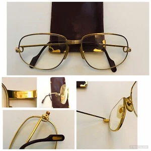 Occhiali Must Cartier Metallo Placcato Oro - Usati - Ottime Condizioni - Foto 1 di 13
