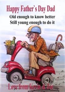 Personalised Father`s day Card Funny Humorous Dad Granddad Step Dad - Picture 1 of 3