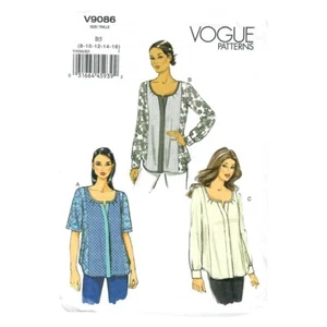 Vogue V9086 Tops 3 Different Styles Sizes 8-10-12-14-16 Uncut Sewing Pattern - Picture 1 of 5