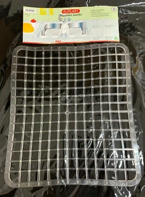 TAPPETINO PER LAVELLO TRASPARENTE 325 X 285 MM ASCIUGA PIATTI CASALINGHI - Immagine 1 di 2