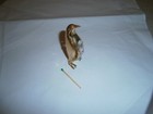 Pinguin aus Blech mit Kristall ? - Steinen * Farbe : gold * ca. 8 cm hoch