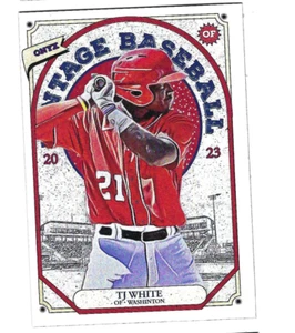 TJ WHITE 2023 ONYX VINTAGE BASEBALL PROSPECT CARD - Picture 1 of 1
