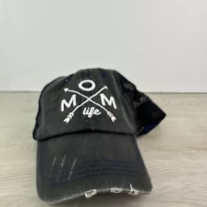 Cappello da baseball Mom Life nero regolabile taglia adulto - Foto 1 di 10