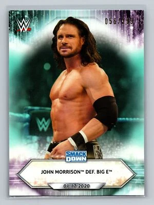 John Morrison def. Big E #7 2021 Topps WWE Aqua SN - Image 1 of 2