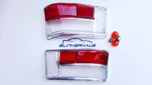 CLEAR/RED Opel Kadett B LS Coupe F Rallye Sprint Olympia 67- Rear Lights Lenses - Picture 1 of 3