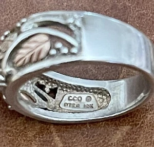 Coleman C Co. Black Hills 12k Rose Yellow Gold, Sterling Grapes Leafs Ring 6.75 - Picture 1 of 12