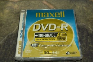 Maxell DVD-R Camcorder Disc HighGrade 30 min 1.4GB 2 Pack - Picture 1 of 2