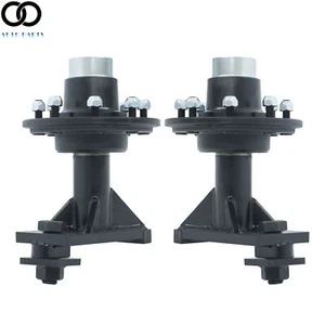 Pair 8×6.5 Lug 8000LBS Shipping Container Wheels Bolt-on Spindle Kit w/o Handle - Picture 1 of 13