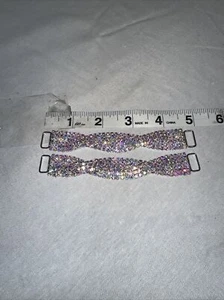 1 ROWS A/B Crystal Rhinestone Bikini Connectors Metal Chain For Swimwear - Picture 1 of 3