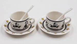 ¡NUEVO! ¡RARO! JUEGO de 2 platillos de taza de taza FELIX EL GATO NARUMI hechos en Japón - Imagen 1 de 7