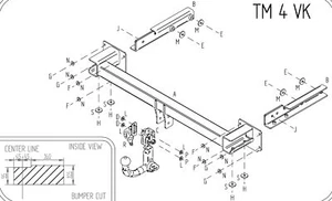 Barra de remolque desmontable vertical Towtrust para Mercedes Benz Clase R MPV 2006 a 2017 - Imagen 1 de 8