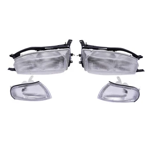 Halogen Headlights & Corner Lamp Left Right Side For 1992 1993 1994 Toyota Camry - Picture 1 of 21