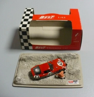DIORAMA ALFA ROMEO TZ2 N.43 LE MANS 1965 T.ZECCOLI-J.ROSINSKI 1:43 BEST MODEL - Immagine 1 di 4