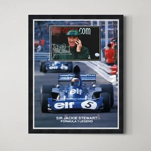 Jackie Stewart - British Formula 1 Legend Authentic Autograph Framed Display - Picture 1 of 2
