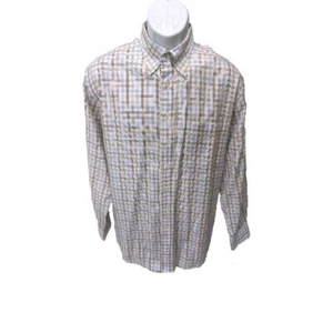 Hickey Freeman Shirt Mens 16 34 Plaid Button Up Long Sleeve Button Collar #8100 - Picture 1 of 8