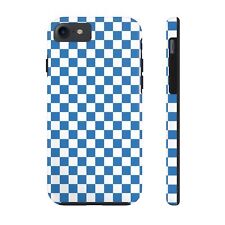 Blue Checker Board Tough iPhone Case