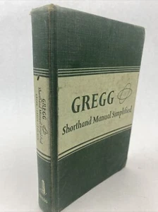 Gregg Shorthand Manual Simplified John Robert Gregg 1950 Hardcover - Picture 1 of 22