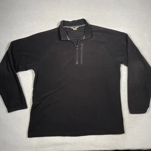 Woolrich 1/4 Pullover Herren Größe L Schwarz Langarm Fleecepullover - Bild 1 von 9