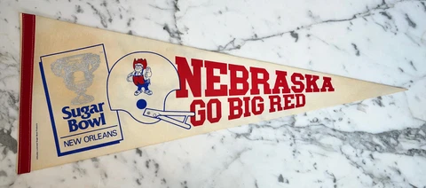 RARE NEBRASKA 1985 SUGAR BOWL PENNANT Cover
