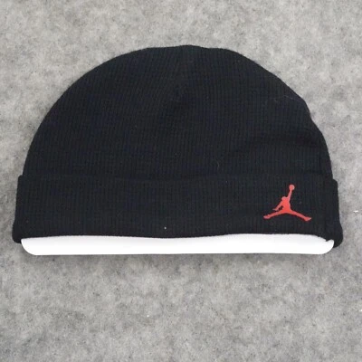Jordan Jumpman Sombrero Bebé 6 Meses Gorro Negro Rojo Puños Invierno Tejido Foto 1 de 4