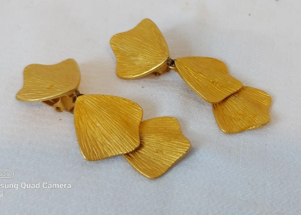 Marie Paris Ohrclips Ohrschmuck hochwertig Vergoldete Designer Clips - Bild 1 von 4