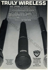 1983 Nady Microphones Electronics Wireless PRINT AD einzigartige Geschenkidee (2371) - Bild 1 von 1