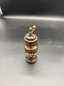 Vintage Acciaio Garantito handbemalt Blumen Pfeffermühle Mühle Made in Italy - Bild 1 von 6