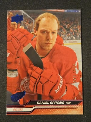 23-24 Upper Deck Daniel Sprong Deluxe #/250 🚨🚨🚨 Detroit Red Wings  - Image 1 of 2