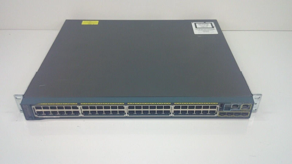 Cisco PoE+ 48-port Gigabit Switch 4x SFP 2-port STACK Catalyst WS-C2960S-48FPS-L - Image 1 of 4