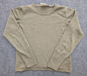 Country Road 100% Wool Shirt Womens Large Army Green Long Sleeve Crew Neck - Picture 1 of 11