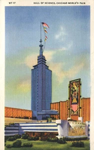Hall of Science Building Worlds Fair Chicago Illinois 1933 Postcard Architecture - Imagen 1 de 2