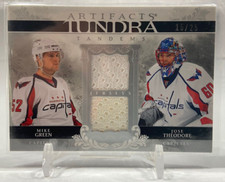 2009-10 Artifacts Tundra Tandems Dual Jersey Mike Green & Jose Theodore 15/25