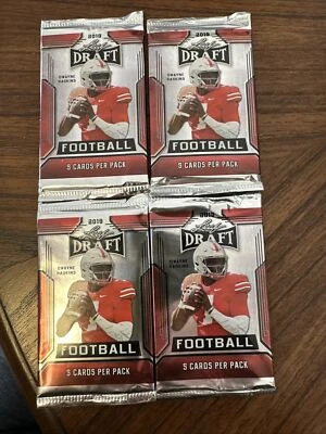 2019 Leaf Draft Football Factory Sealed Pack Murray Haskins Deebo  RC? 4 Packs!! - Image 1 of 2