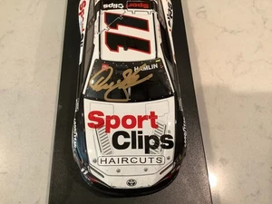 DENNY HAMLIN AUTOGRAPHED 2024 TOYOTA SPORTS CLIPS CLASH RACE WIN DIECAST & CARD - Picture 1 of 22