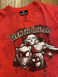 Death Clutch Brock Lesnar Men’s Size: M Shirt Red Silver UFC WWE Vintage Y2K - Picture 1 of 10