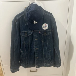 Levi's x Dodgers Special Edition Denim Jacket Men's Size XL & Matching HAT - Picture 1 of 13